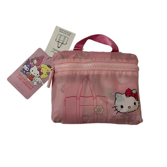 Primark Hello Kitty Foldable Weakened Tote Bag Travel Vacation Cute Girly NWT - Picture 2 of 4